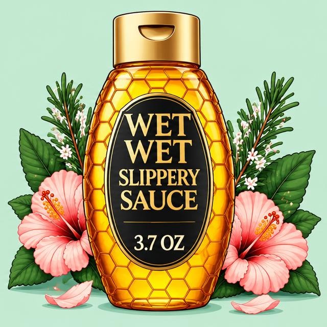 Wet Wet Slippery Sauce — cartoon recreation of the website artwork.
